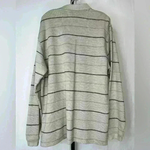Izod Men’s 3/4 Button Striped Long Sleeve Lightweight‎ Pullover Sweater Size XL - Picture 2 of 6